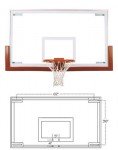 FT234 42inx72inx 1/2in Competition Glass Basketball Backboard