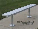 Surface Mount Aluminum Benches