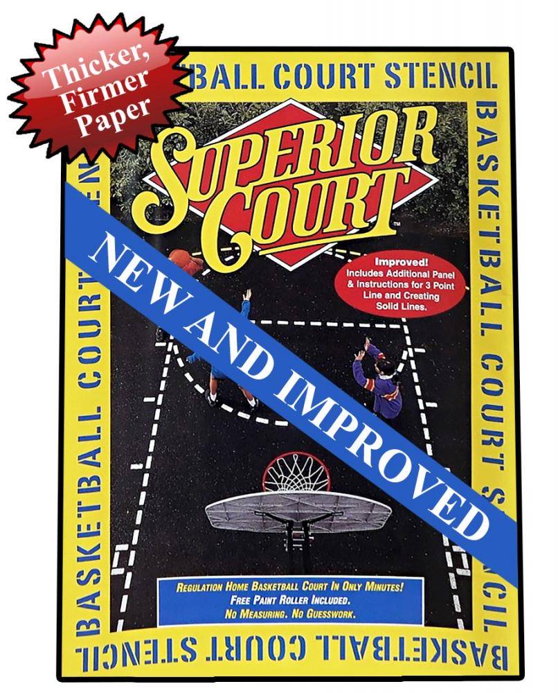 Basketball Court Stencil Kit from Basketball-Goals.com