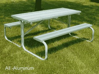 All Aluminum Picnic Table 6ft,8ft,12ft, & 15ft