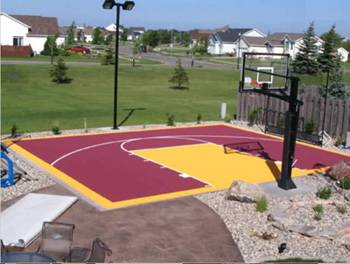 How To Build A Diy Tile Basketball Court, Build Outdoor Basketball Court Floor