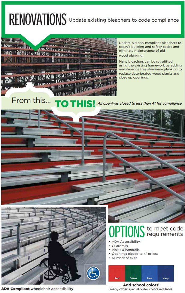 Bleacher Repair Parts